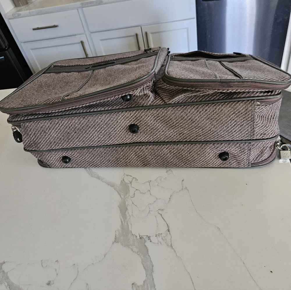 Samsonite Men's Taupe and Black Laptop Briefcase Set - 2 Pieces